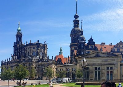 Schloss und Hofkirche in Dresden