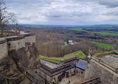 Blick von der Festung Königstein Richtung Rathen